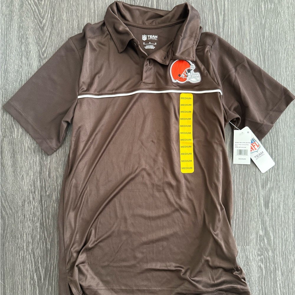 NFL Team Apparel Brown Polo Shirt